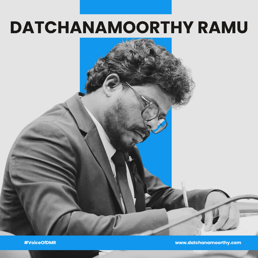 DMR Dr Datchanamoorthy Ramu human rights educator and SDG advocate leading youth empowerment and sustainable development initiatives for the world