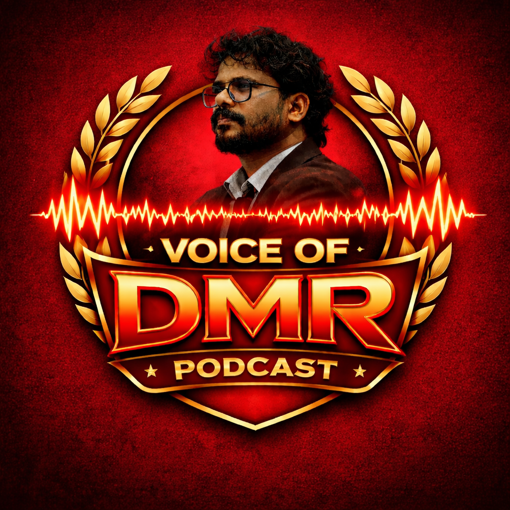 Voice of DMR podcast logo for Tamil Nadu election 2026 analysis